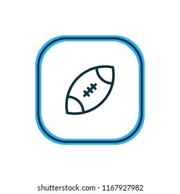 Vector illustration of rugby icon line. Beautiful lifestyle element also can be used as american football icon element.