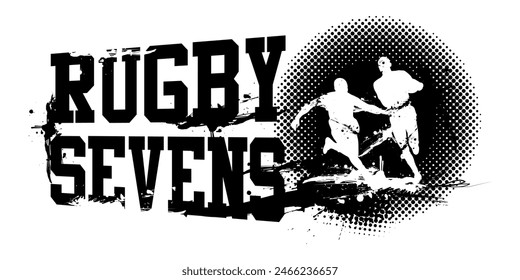 A vector illustration of Rugby Sevens Male Banner