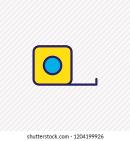 Vector illustration of ruler icon colored line. Beautiful industry element also can be used as tape measure icon element.
