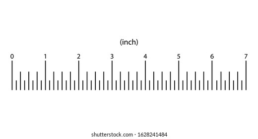 Vector Illustration Ruler Inch Marks Stock Vector (Royalty Free ...