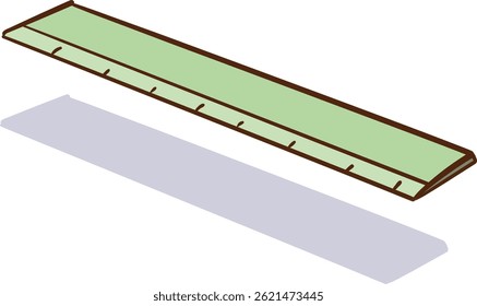Vector illustration of a ruler isolated on a white background.
