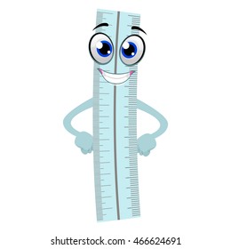 Vector Illustration of Ruler Mascot