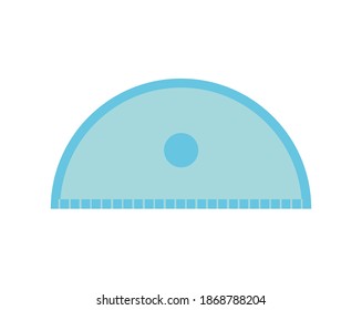 Vector illustration of a ruler. Measuring rod　.
 protractor