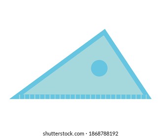 Vector illustration of a ruler. Measuring rod .
set square