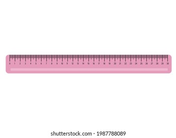 Vector illustration of rulers of different shapes and green colors. Isolated on white background.