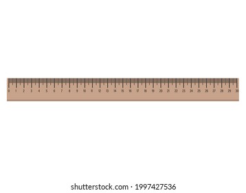 Vector illustration of rulers of different shapes and green colors. Isolated on white background.