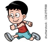 Vector illustration of Runner boy