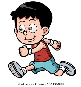 Vector illustration of Runner boy