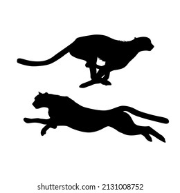 Vector illustration of running cheetah