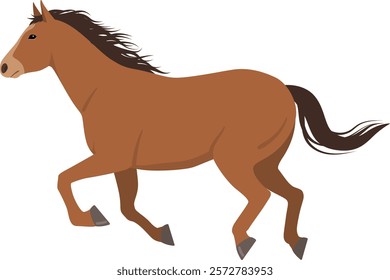 Vector illustration of a running horse