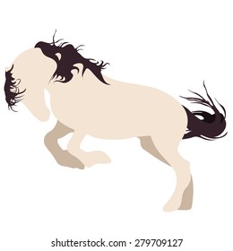 vector illustration of running horse