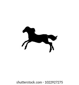 vector illustration of running horse silhouette 