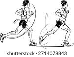 vector illustration of a running man