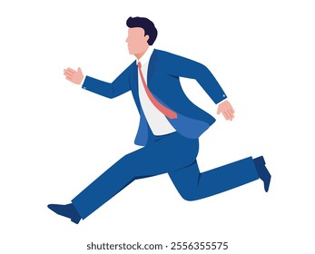 Vector illustration of a running man