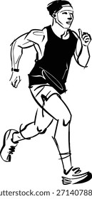 vector illustration of a running man