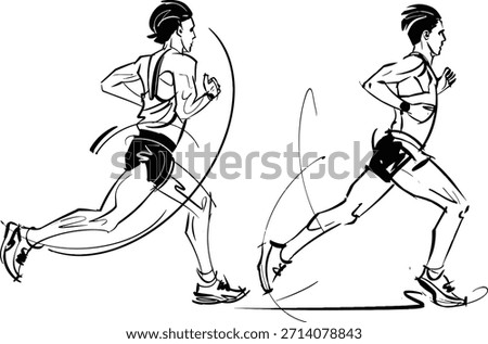 vector illustration of a running man