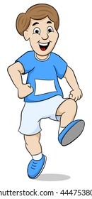 vector illustration of a running man on white background