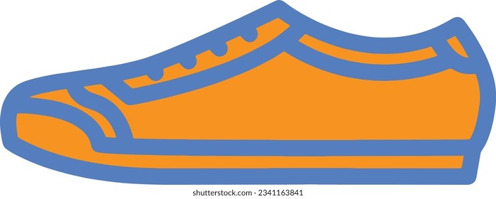 Ilustración vectorial. Icono de zapatos de correr. Icono de zapato en fondo blanco. Elemento de diseño. Ilustración del icono del zapato de fitness. Símbolo abstracto de zapato en marcha sobre fondo blanco. 