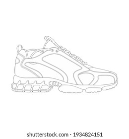 Vector illustration Running Shoes V7 Design Mockup of Commercial Use