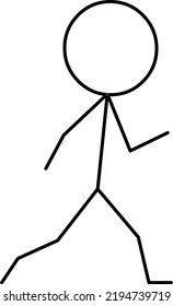 Vector illustration of a running stickman