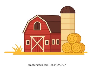 Vector illustration of  rural house