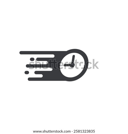 vector illustration of rush hour design, symbol of time efficiency, shortening time, time speed.