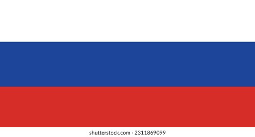 vector illustration of Russia flag.