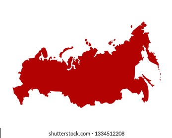 vector illustration of Russia map