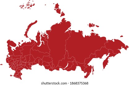 vector illustration of Russia map