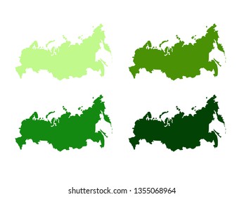 vector illustration of Russia maps