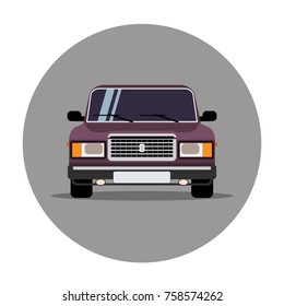 Vector illustration of the Russian car, icon. Eps10