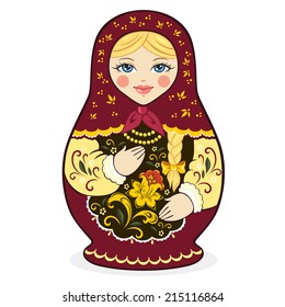 Vector illustration of Russian doll matryoshka 