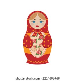 Vector illustration of Russian doll matryoshka