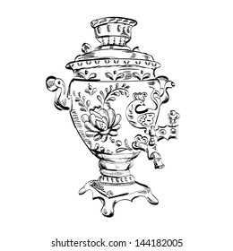 Vector illustration of a Russian samovar. Vector