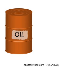 A vector illustration of a rusty oil container