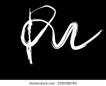 vector illustration RW initial signature logo. Hand drawn calligraphy letter RW