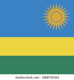 vector illustration of Rwanda flag