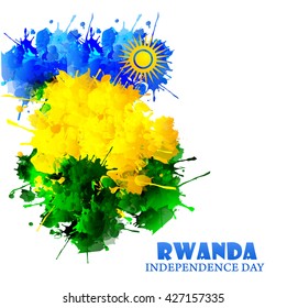 Vector illustration of Rwanda independence day.