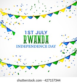 Vector illustration of Rwanda independence day.