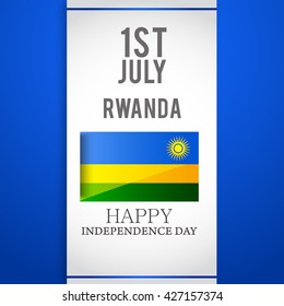 Vector illustration of Rwanda independence day.