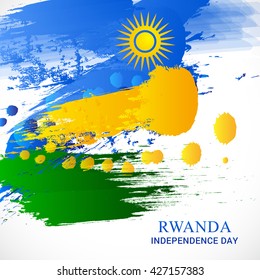 Vector illustration of Rwanda independence day.