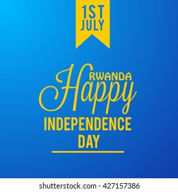 Vector illustration of Rwanda independence day.