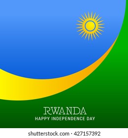 Vector illustration of Rwanda independence day.