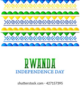 Vector illustration of Rwanda independence day.