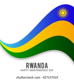 Vector illustration of Rwanda independence day.