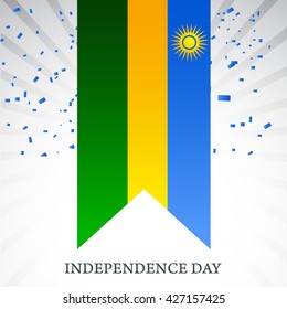 Vector illustration of Rwanda independence day.