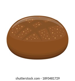 Vector illustration of rye bread, baking.