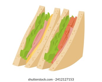 Vector illustration of rye sandwich