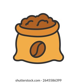 Ilustração vetorial de um saco de café