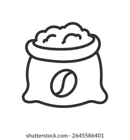 Ilustração vetorial de um saco de café
